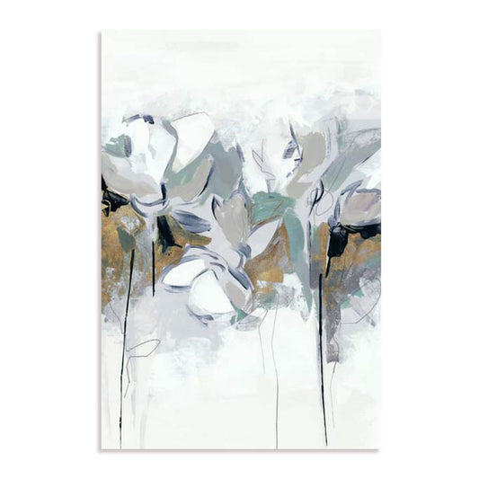 Blue Abstract Florals II Wall Art