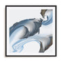 Wall Art Print Poster In Black Frame - Liquid Blue Motion I Abstract Art