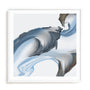 Wall Art Print Poster In White Frame - Liquid Blue Motion I Abstract Art