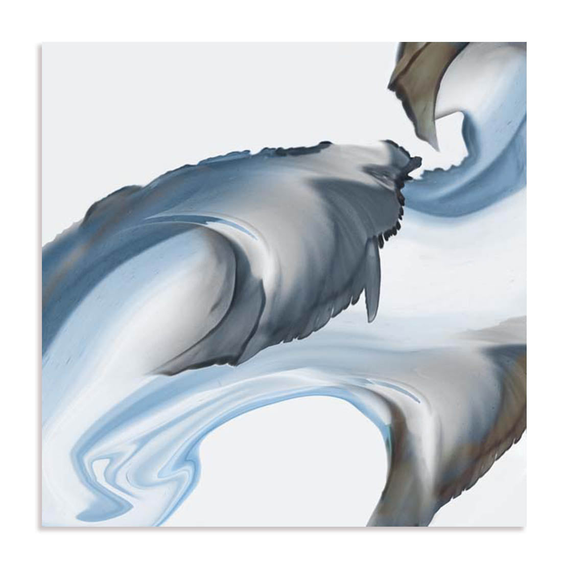 Unframed Stretched Canvas Or Print Only - Liquid Blue Motion I Abstract Art