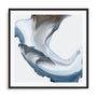 Wall Art Print Poster In Black Frame - Liquid Blue Motion Ii Abstract Art