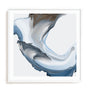 Wall Art Print Poster In White Frame - Liquid Blue Motion Ii Abstract Art