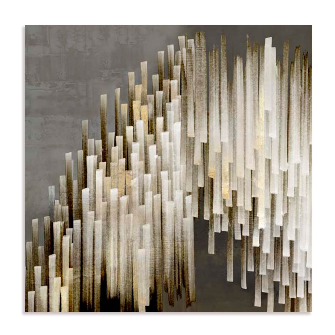 Unframed Stretched Canvas Or Print Only - Icicles Iii Abstract Art