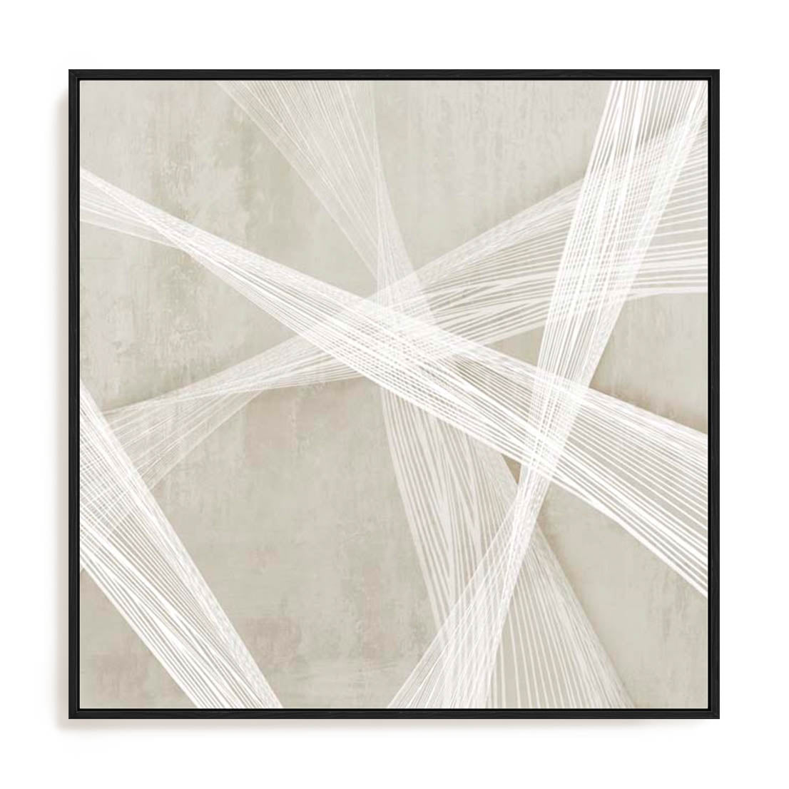 Wall Art Stretched Canvas In Black Frame - Loomed Symmetry I Abstract Art