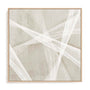 Wall Art Stretched Canvas In Natural Oak  Frame - Loomed Symmetry I Abstract Art