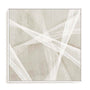 Wall Art Stretched Canvas In White  Frame - Loomed Symmetry I Abstract Art
