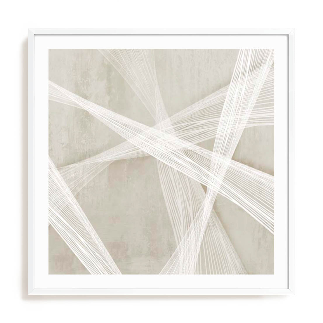 Wall Art Print Poster In White Frame - Loomed Symmetry I Abstract Art