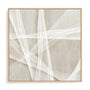 Wall Art Stretched Canvas In Natural Oak  Frame - Loomed Symmetry Ii Abstract Art
