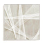 Wall Art Stretched Canvas In White  Frame - Loomed Symmetry Ii Abstract Art