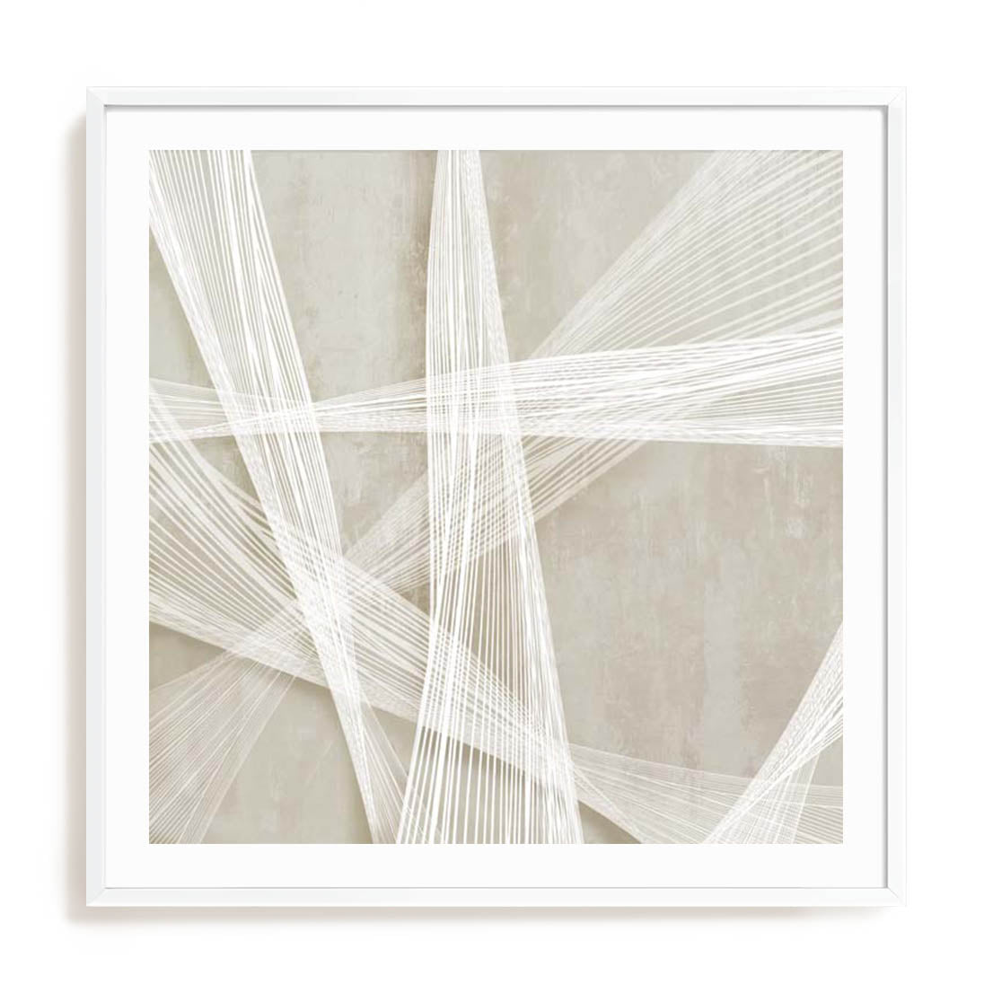 Wall Art Print Poster In White Frame - Loomed Symmetry Ii Abstract Art