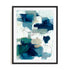 Wall Art Print Poster In Black Frame - Sapphire Dreams Abstract Art