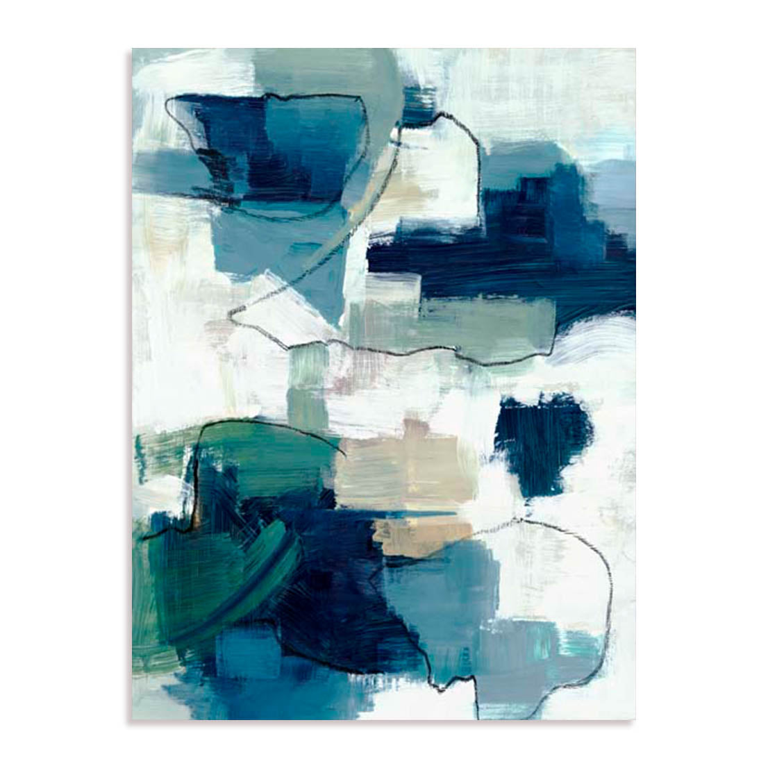 Unframed Stretched Canvas Or Print Only - Sapphire Dreams Abstract Art