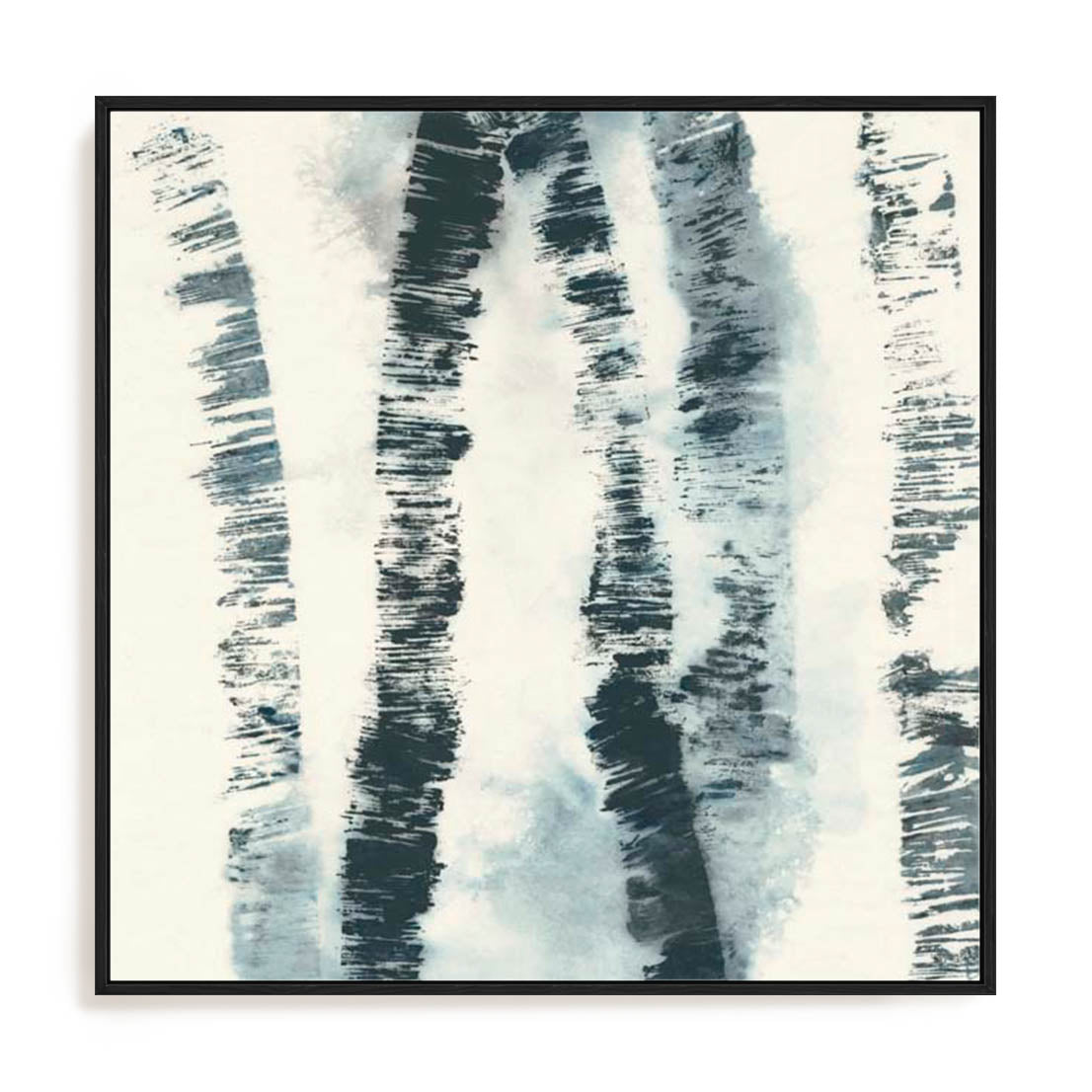 Wall Art Stretched Canvas In Black Frame - Birch Echos Ii Abstract Art