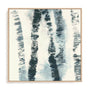 Wall Art Stretched Canvas In Natural Oak  Frame - Birch Echos Ii Abstract Art