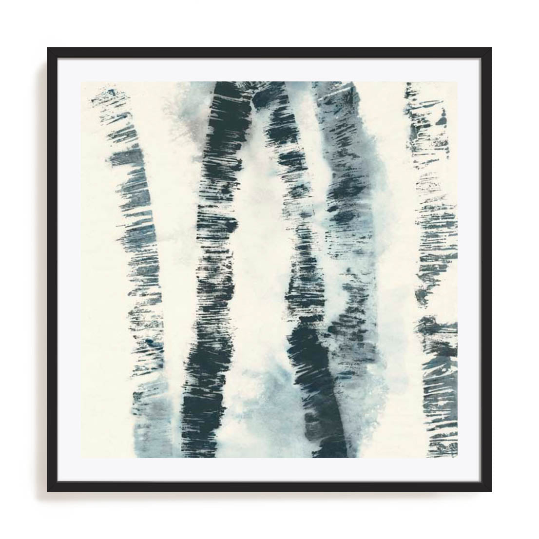 Wall Art Print Poster In Black Frame - Birch Echos Ii Abstract Art