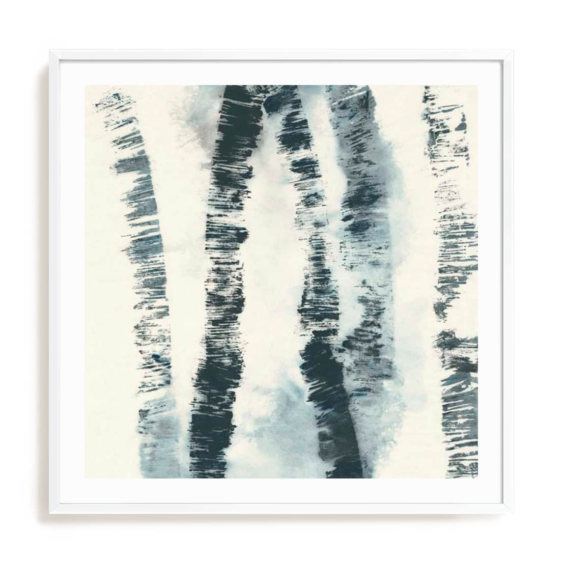 Wall Art Print Poster In White Frame - Birch Echos Ii Abstract Art