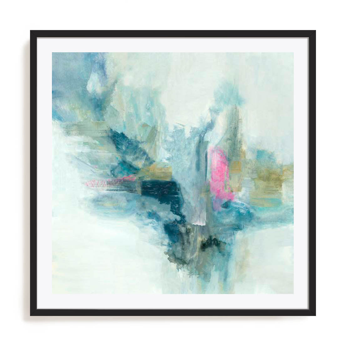 Wall Art Print Poster In Black Frame - Soft Fusion I Abstract Art