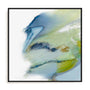 Wall Art Stretched Canvas In Black Frame - Sapphire Edge Abstract Art