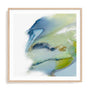 Wall Art Print Poster In Natural Oak Frame - Sapphire Edge Abstract Art