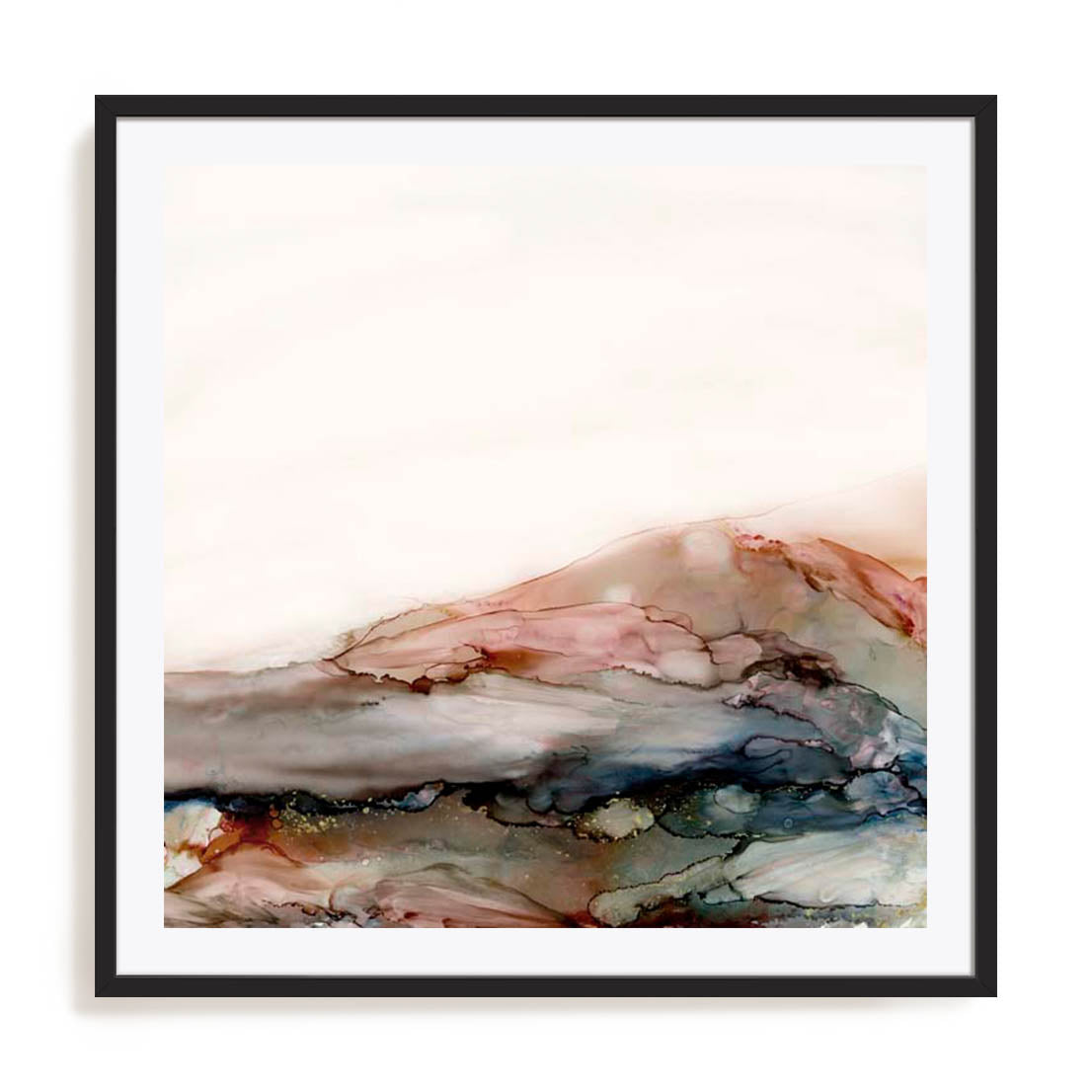 Wall Art Print Poster In Black Frame - Rocky Escape Landscape Art