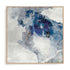 Wall Art Stretched Canvas In Natural Oak  Frame - Azure Swirl I Abstract Art