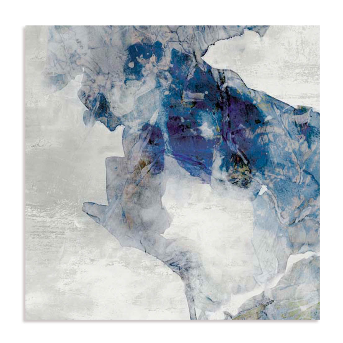 Unframed Stretched Canvas Or Print Only - Azure Swirl I Abstract Art