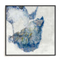 Wall Art Stretched Canvas In Black Frame - Azure Swirl Ii Abstract Art