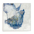 Wall Art Stretched Canvas In White  Frame - Azure Swirl Ii Abstract Art