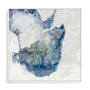 Wall Art Stretched Canvas In White  Frame - Azure Swirl Ii Abstract Art