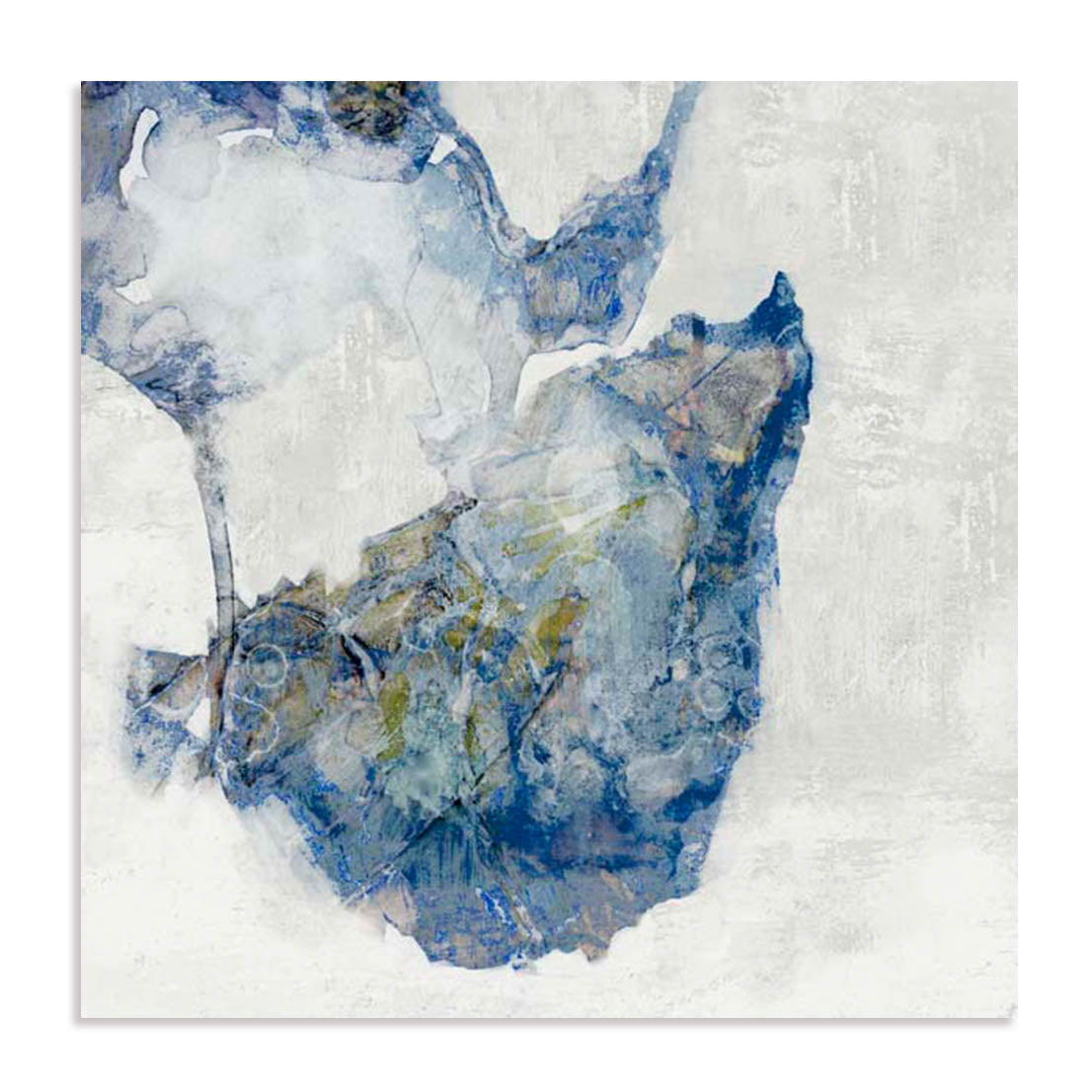 Unframed Stretched Canvas Or Print Only - Azure Swirl Ii Abstract Art