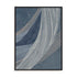 Wall Art Stretched Canvas In Black Frame - Indigo Threads I Abstract Art