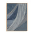 Wall Art Stretched Canvas In Natural Oak  Frame - Indigo Threads I Abstract Art