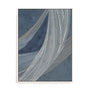 Wall Art Stretched Canvas In White  Frame - Indigo Threads I Abstract Art