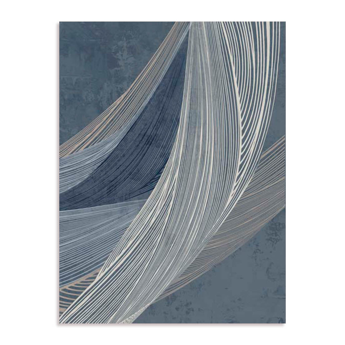 Unframed Stretched Canvas Or Print Only - Indigo Threads I Abstract Art