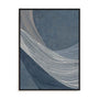 Wall Art Stretched Canvas In Black Frame - Indigo Threads Ii Abstract Art
