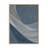 Wall Art Stretched Canvas In Natural Oak  Frame - Indigo Threads Ii Abstract Art