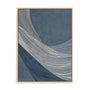 Wall Art Stretched Canvas In Natural Oak  Frame - Indigo Threads Ii Abstract Art