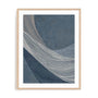 Wall Art Print Poster In Natural Oak Frame - Indigo Threads Ii Abstract Art