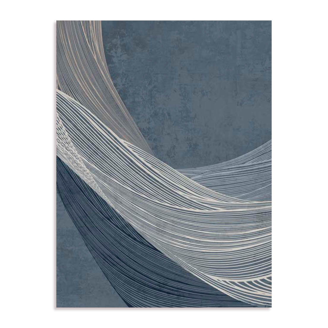 Unframed Stretched Canvas Or Print Only - Indigo Threads Ii Abstract Art