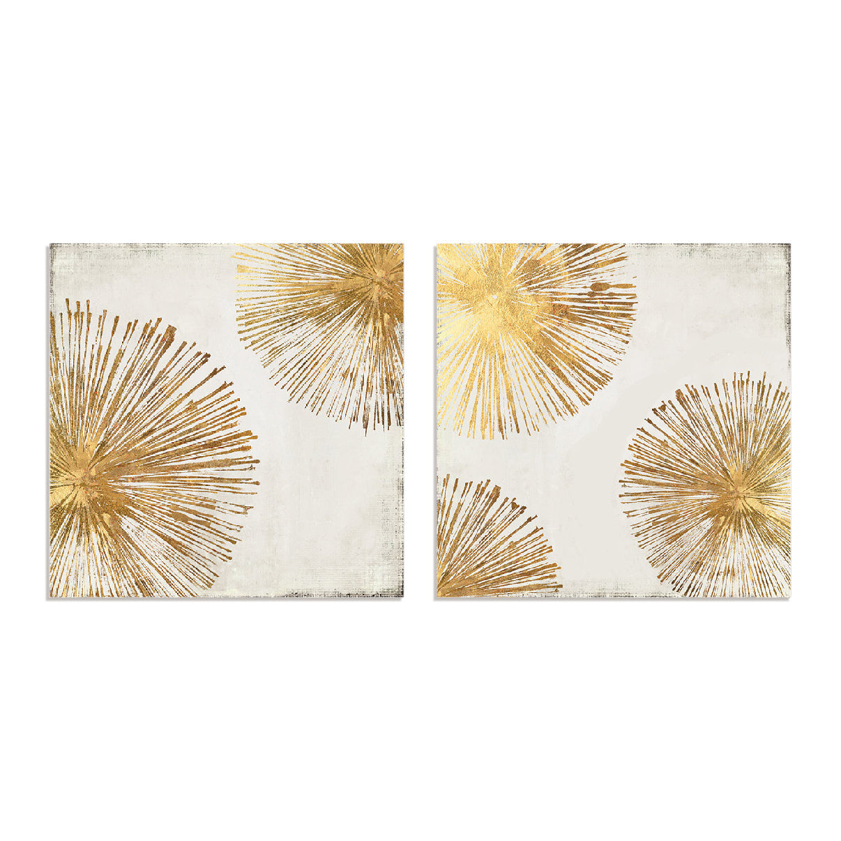 Golden Burst I And II Wall Art