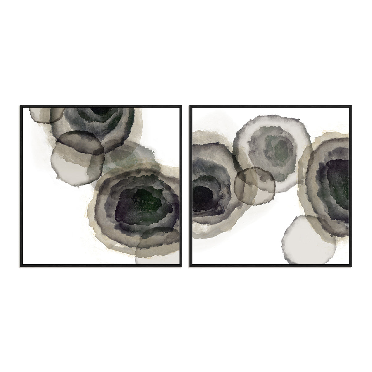 Ink Blot Patterns I And II Wall Art