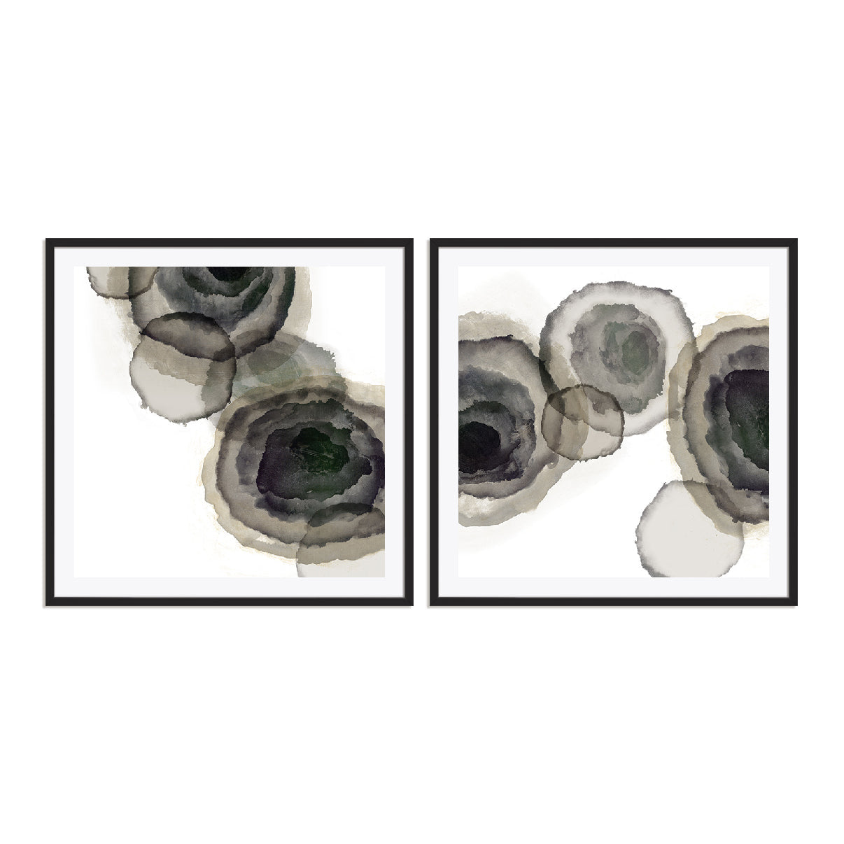 Ink Blot Patterns I And II Wall Art