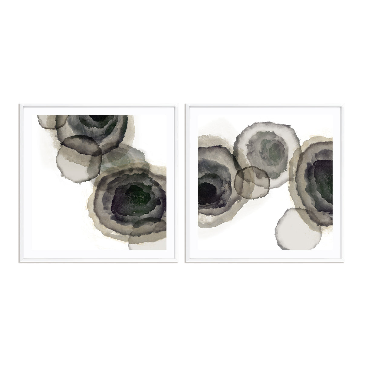 Ink Blot Patterns I And II Wall Art