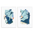 Gesture In Blue I And II Wall Art