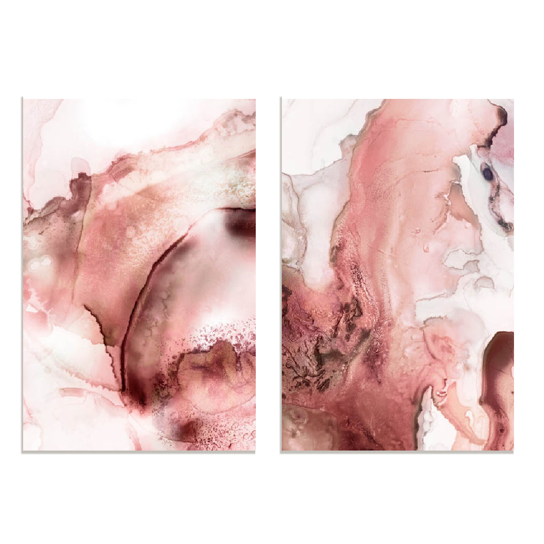 Pink Decorative Marble II And III Wall Art
