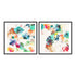 Glitchy Floral I and II Wall Art