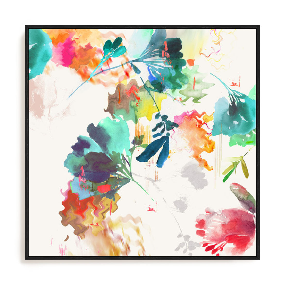 Glitchy Floral II Wall Art