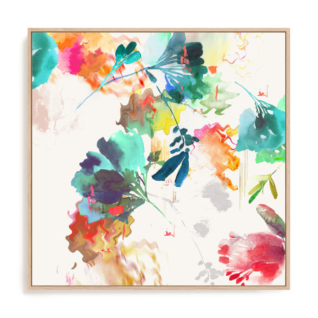Glitchy Floral II Wall Art