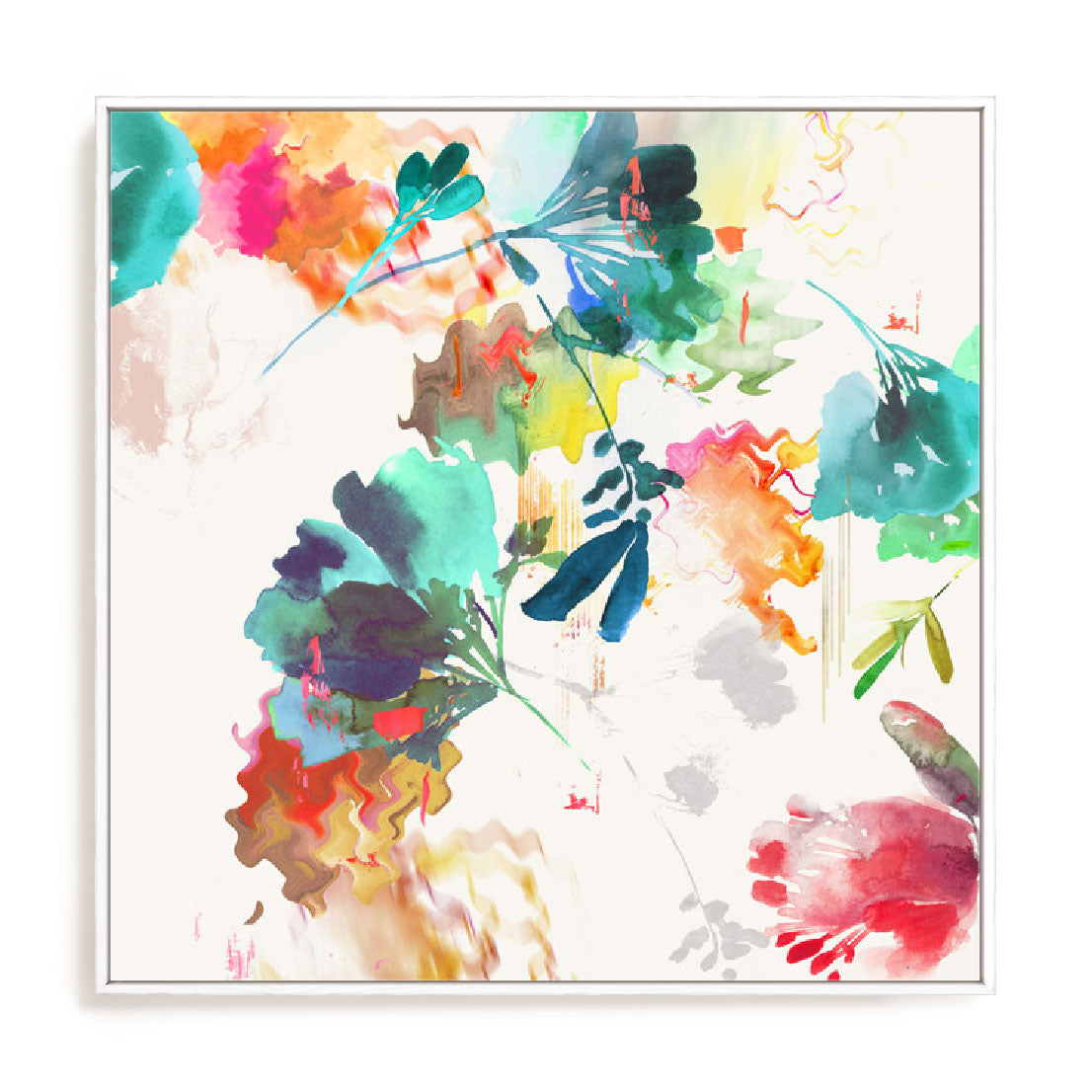 Glitchy Floral II Wall Art