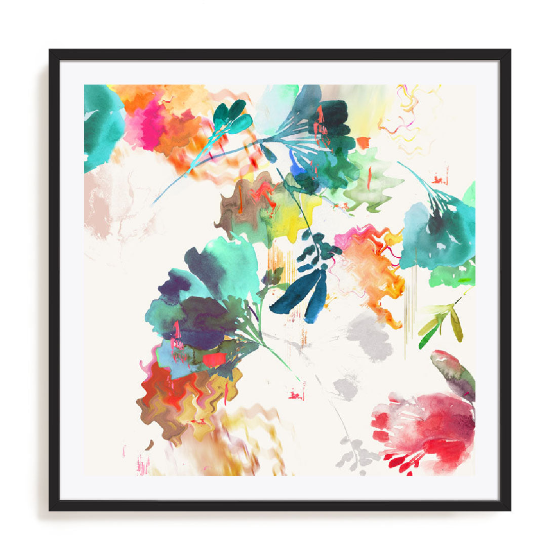 Glitchy Floral II Wall Art